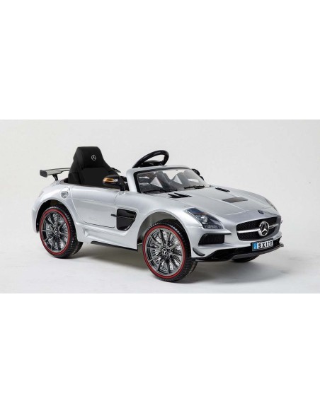 Coche electrico MERCEDES SLS deportivo plata