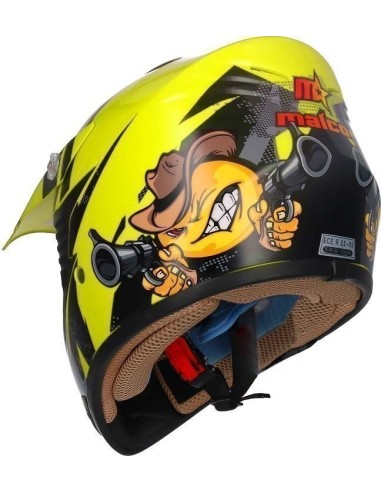 Casco shiro MTR MX-306 fluor